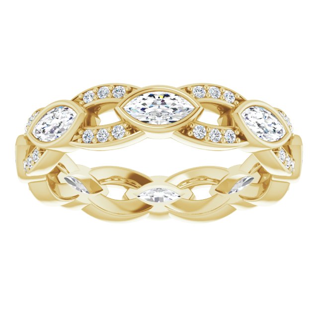1.36 ct. Marquise & Round Diamond Eternity Band-VIRABYANI